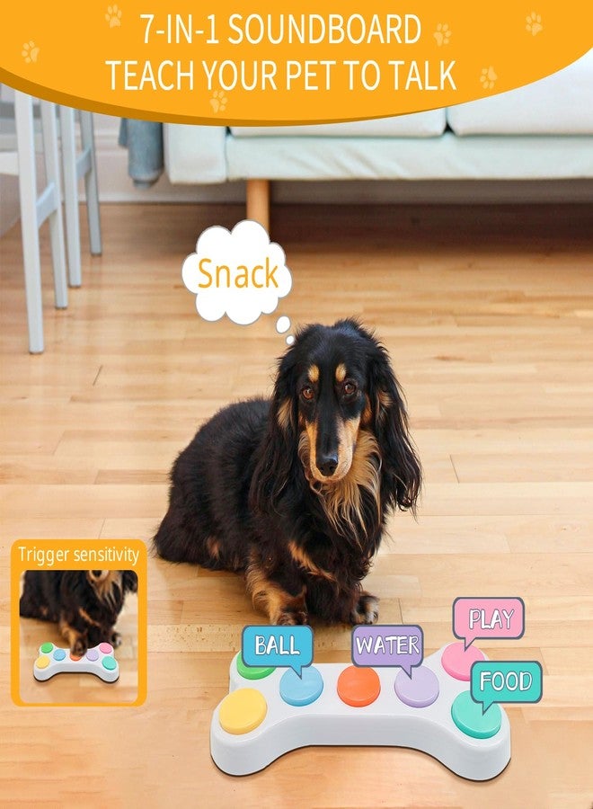 RIBOSY Dog Buttons for Communication, 7 in 1 Dog Talking Button Set, Recordable Training Buzzers for Dogs with 50 Scene Stickers - Image 5
