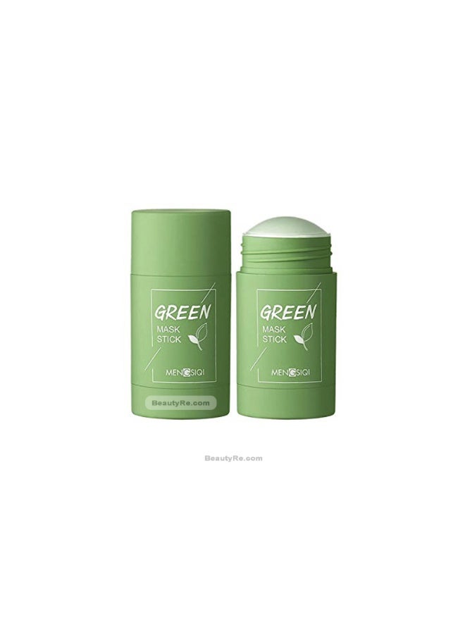 Mengsiqi MENGSIQI Green Tea Mask Stick | Oil Control, Pore Minimizer, Deep Cleansing Clay | Purifying Face Mask for Oily & Acne-Prone Skin - Image 1