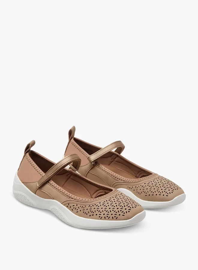 Le Confort  Women Laser Cut Hook & Loop Mary Jane Shoes for Women | Best Price UAE