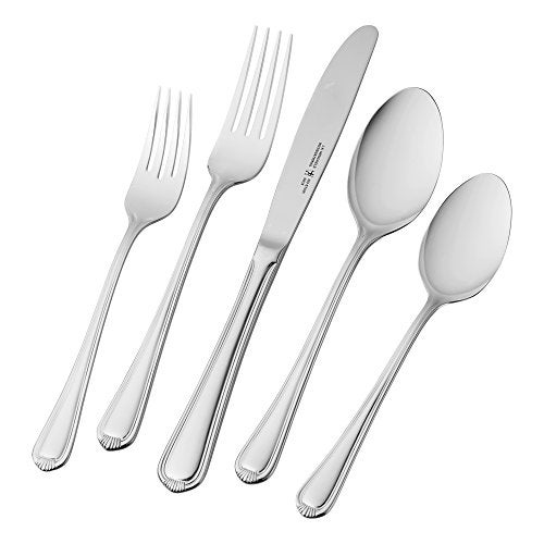 HENCKELS Alcea 65-Piece Flatware Set, Stainless Steel, Silver - Image 1