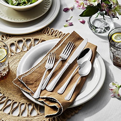 HENCKELS Alcea 65-Piece Flatware Set, Stainless Steel, Silver - Image 4