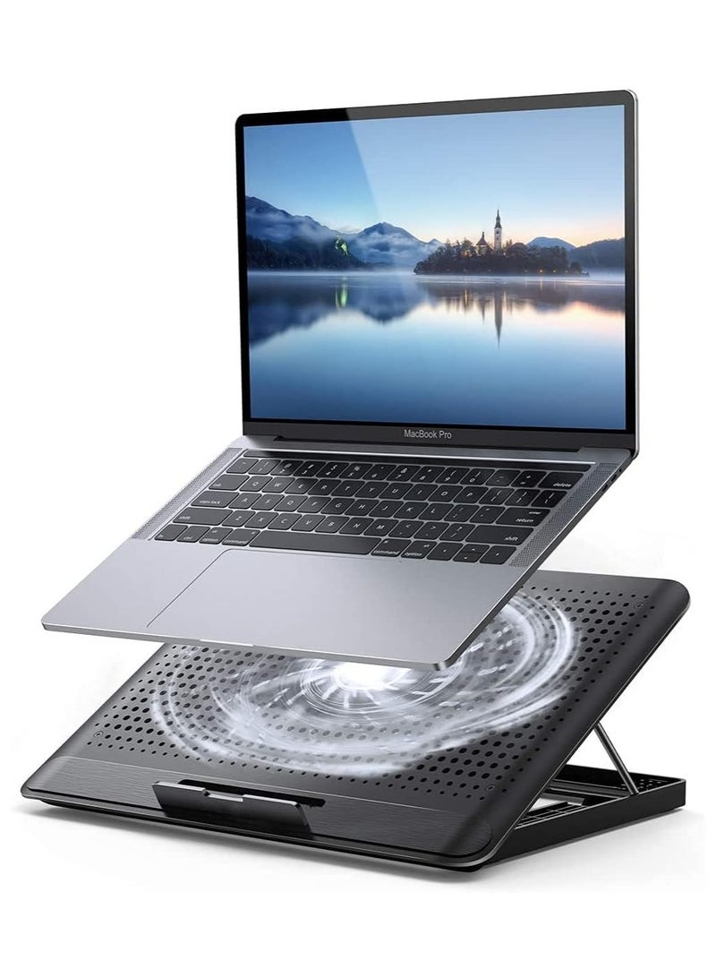 general Laptop Cooler, Laptop Cooling Pad : Portable Height Adjustable Laptop Cooling Fan Stand Holder Riser Compatible - Image 1