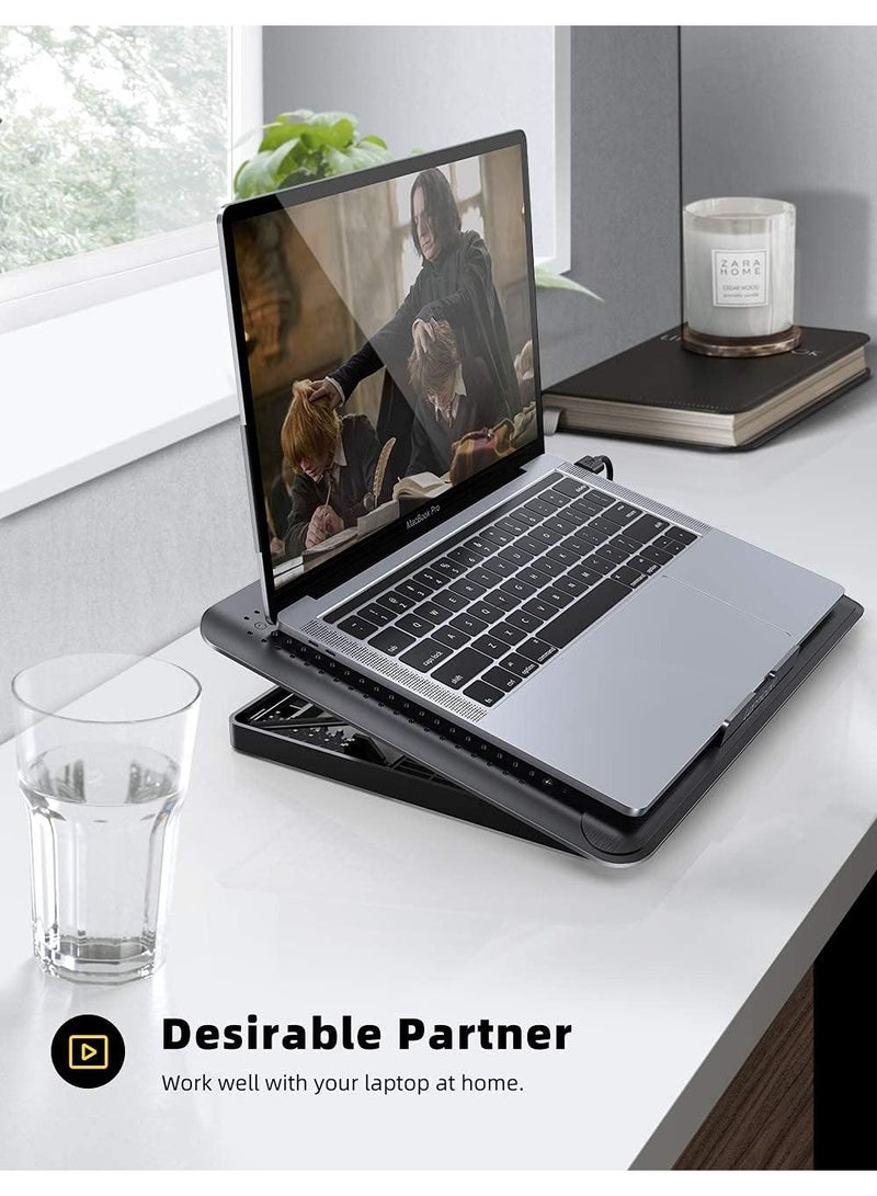 general Laptop Cooler, Laptop Cooling Pad : Portable Height Adjustable Laptop Cooling Fan Stand Holder Riser Compatible - Image 3