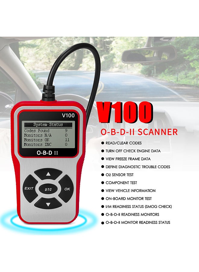Generic - Universal O-B-D II Scanner Car Engine Fault Code Reader E-O-B-D O-B-D 2 CAN Diagnostic Scan Tool for O-B-D II Protocol Cars Since 1996 - Image 1