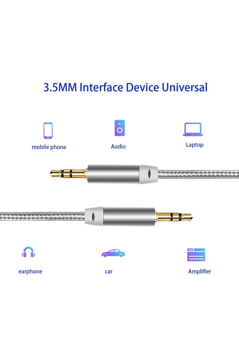 حَبْل تِك 3.5mm كابل الصوت Aux كابل مضفر ذكر إلى ذكر ستيريو مساعد Aux جاك لفون iPad سامسونج الهواتف الذكية أقراص سيارة المنزل ستريو سماعات الرأس المتكلم - Image 2