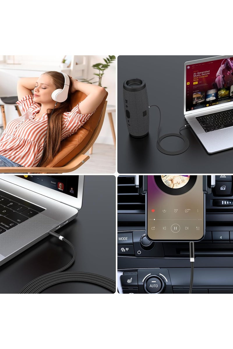 حَبْل تِك 3.5mm كابل الصوت Aux كابل مضفر ذكر إلى ذكر ستيريو مساعد Aux جاك لفون iPad سامسونج الهواتف الذكية أقراص سيارة المنزل ستريو سماعات الرأس المتكلم - Image 5