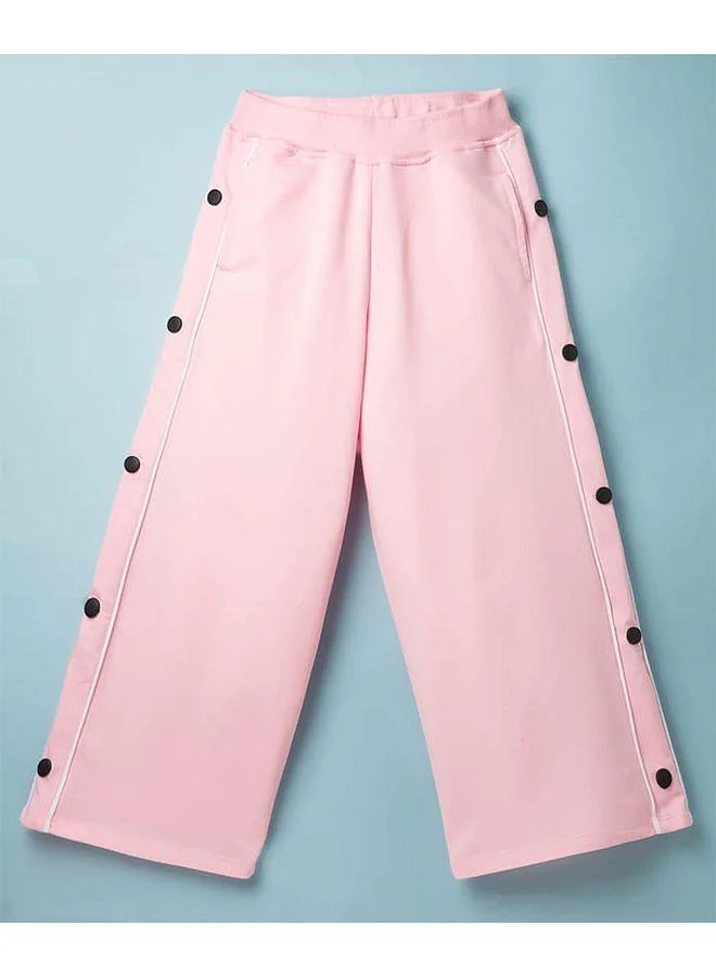 Honeyhap Honeyhap Premium 100% Cotton Terry Knit Full Length Solid Pant With Bio Finish - Pink