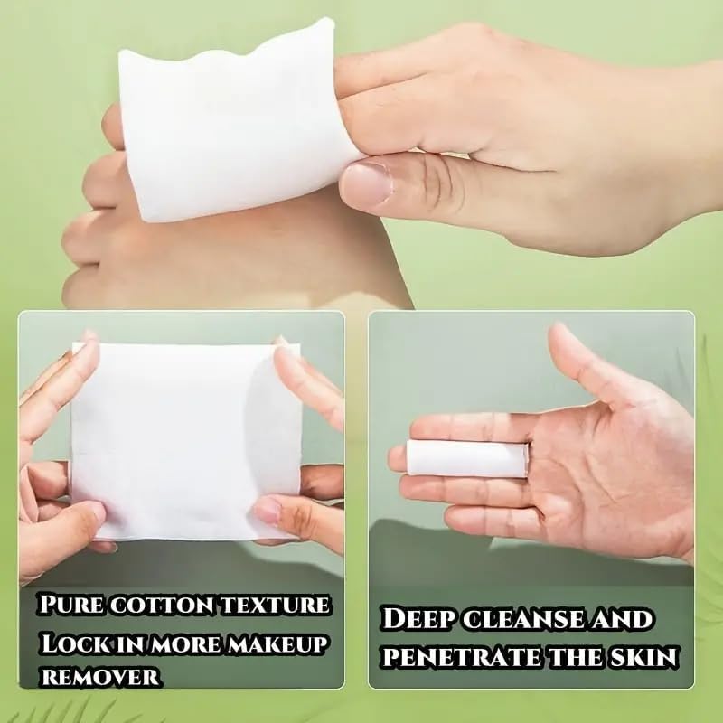 Fayby Avocado Disposable Makeup Removal Wipes Eyes Lips Face Deep Cleaning Mild Makeup Remover Cotton Tissue Makeup Remover Napkin Pack of 1 - Image 5