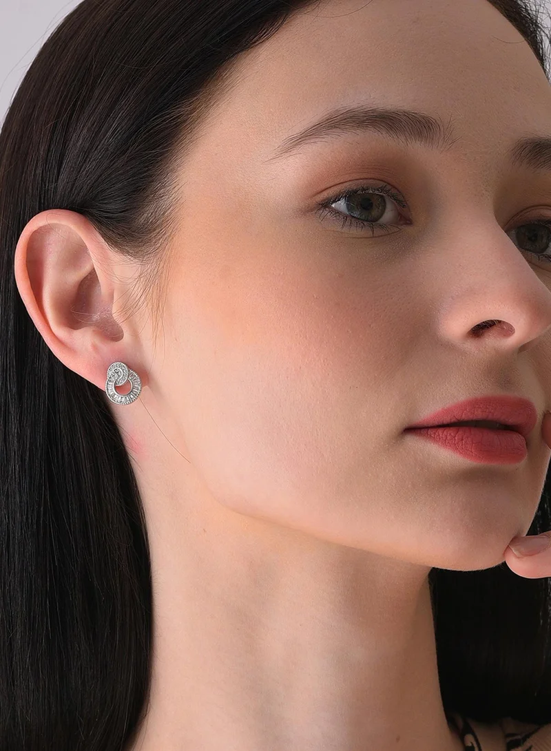 SOHI Designer Stone Circular Artificial Stud Earring Jewellery