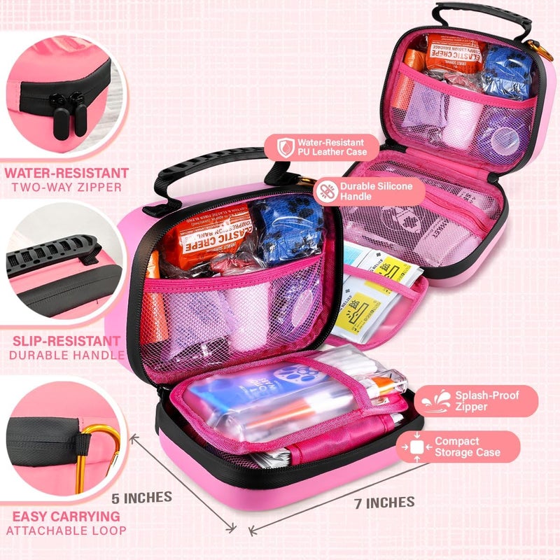 EVERLIT CARE EVERLIT Pet Medic First Aid Kit 95 Pcs VetApproved Medical Outdoor Emergency Supplies for Dogs Cats Animal Care TravelFriendly Compact Bag for Home Car and Travel Valentine Lace - Image 3
