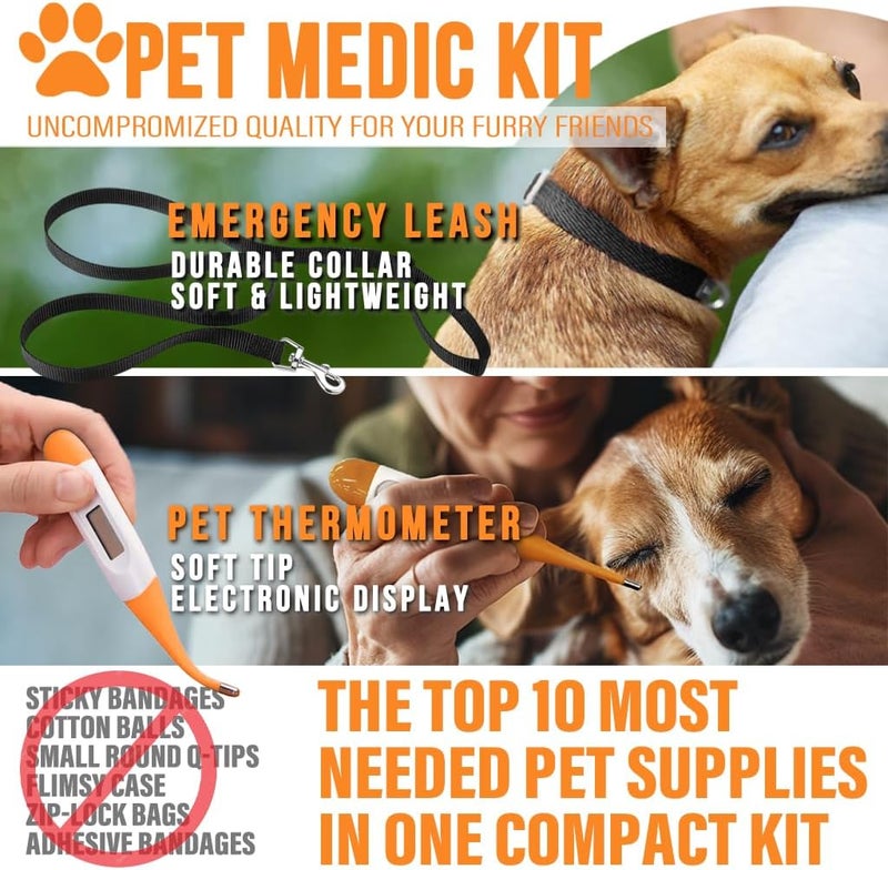 EVERLIT CARE EVERLIT Pet Medic First Aid Kit 95 Pcs VetApproved Medical Outdoor Emergency Supplies for Dogs Cats Animal Care TravelFriendly Compact Bag for Home Car and Travel Valentine Lace - Image 4