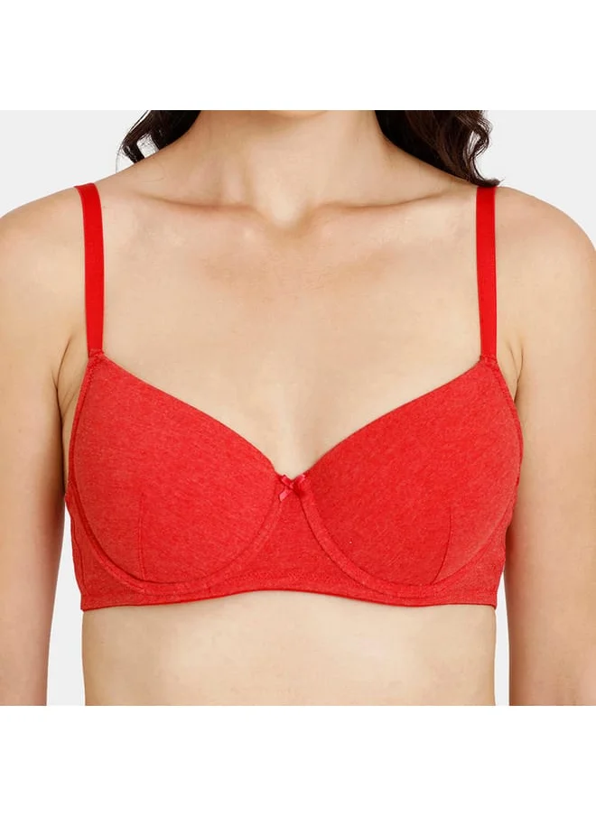 zivame Zivame Solid Padded Wired Bra with Adjustable Shoulder Straps