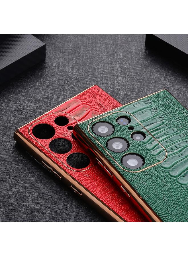 اس-توب جراب لهاتف Samsung Galaxy S23 Ultra 5G من الجلد الطبيعي من سلسلة Weilai، جراب هاتف مطلي بالكهرباء النانوية - Image 4