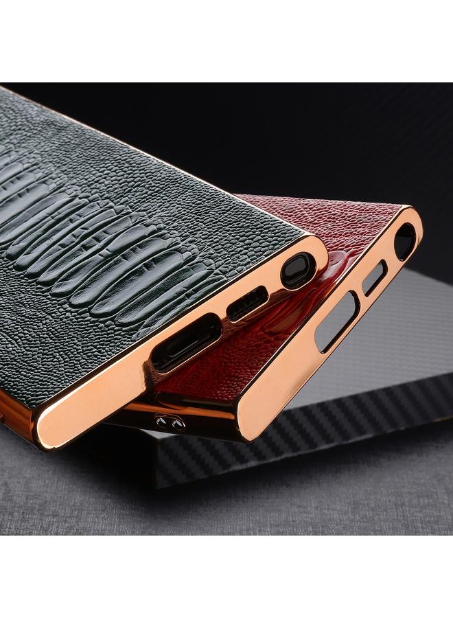 اس-توب جراب لهاتف Samsung Galaxy S23 Ultra 5G من الجلد الطبيعي من سلسلة Weilai، جراب هاتف مطلي بالكهرباء النانوية - Image 5