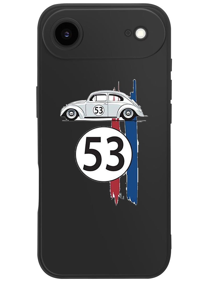 Theodor Protective Slim Fit Case Liquid Silicone Cover with Full Body Protection Anti-Scratch Shockproof Case For Apple iPhone 17 Air (Black) Car 53 - Image 1