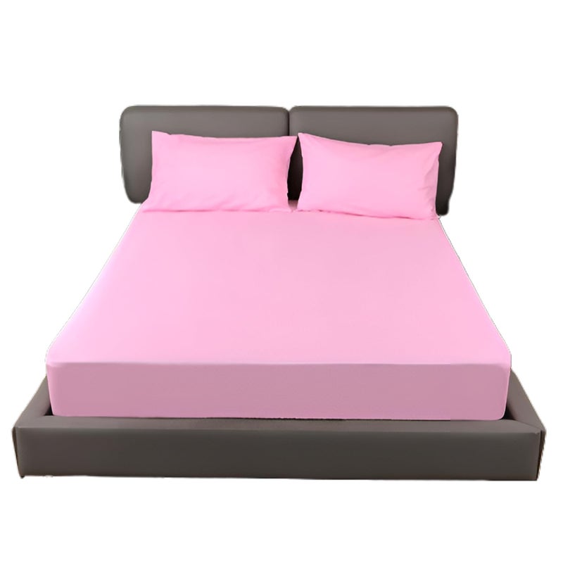 Fitted Sheet 40CM Deep Bed Sheet Super King Size 180X200CM Pink Hotel Quality MICROFIBRE Pink Super King