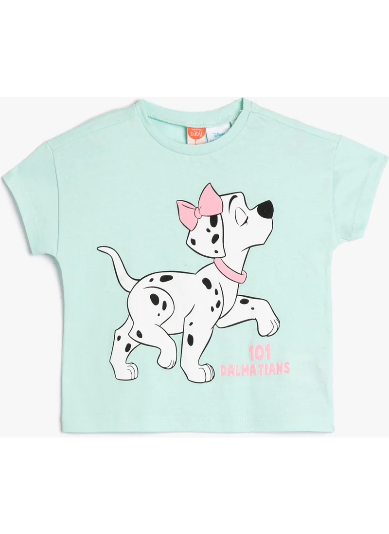 كوتون 101 Dalmatians T-Shirt Licensed Short Sleeve Crew Neck Cotton