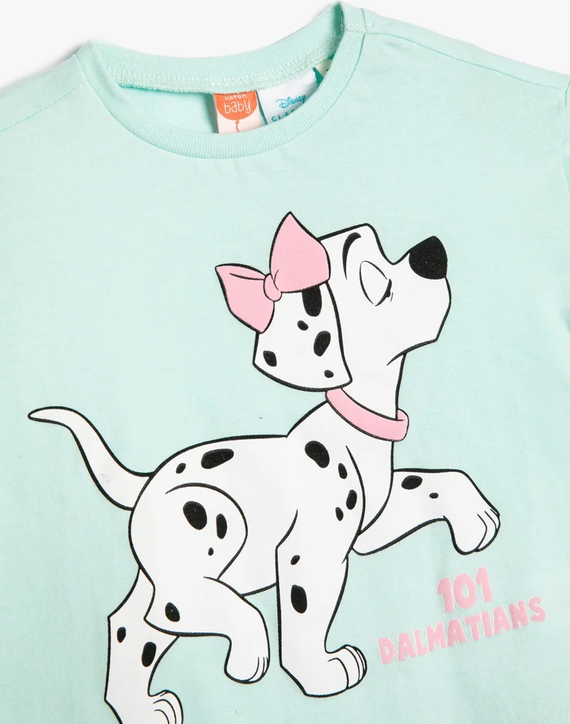 كوتون 101 Dalmatians T-Shirt Licensed Short Sleeve Crew Neck Cotton