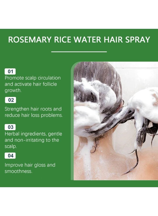 HOEGOA Espray de agua de romero para el crecimiento y la regeneración del cabello debilitado con menta, biotina, tratamiento capilar para hombres y mujeres, 6.8 onzas líquidas | Leave In Conditioner, Root Enhancer, Korean Scalp Treatment, Anti-Itch & Hair Strengthening Spray Suitable for Women & Men - Image 3