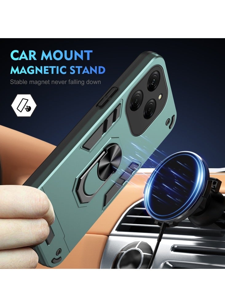 general For Tecno Spark 20 Pro 360 Warrior Drop-proof Metal Finger Ring Holder Phone Case - Image 2