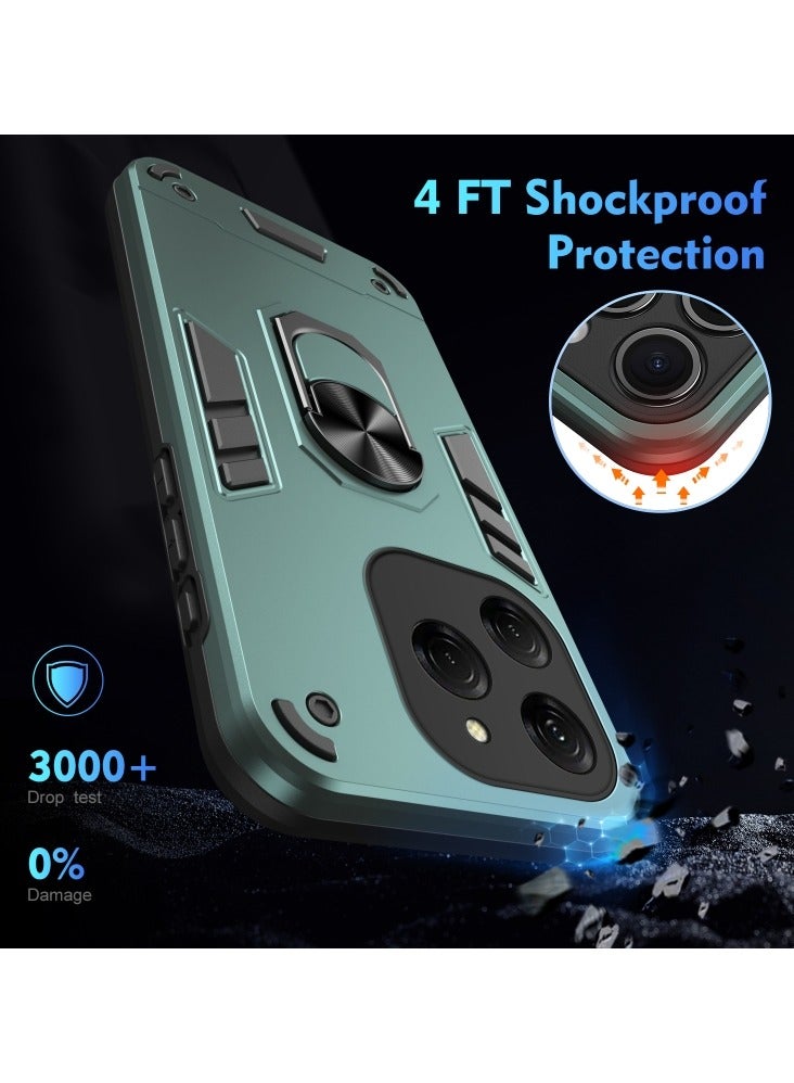 general For Tecno Spark 20 Pro 360 Warrior Drop-proof Metal Finger Ring Holder Phone Case - Image 4