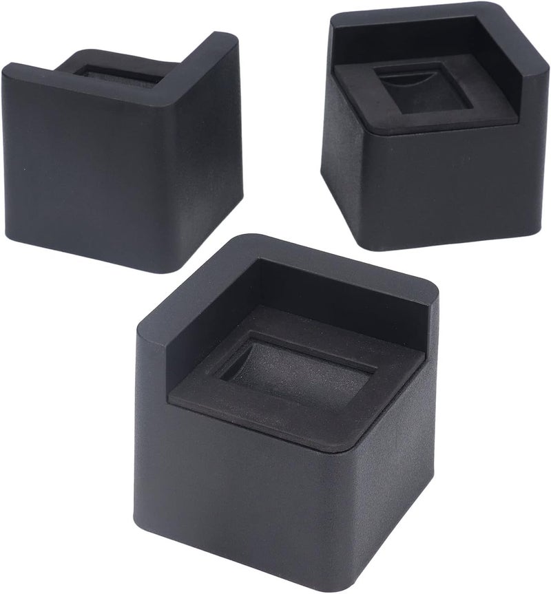 Tyenaza 4pcs Bed Risers Corner, Fixed Casters Increasing Height 2200 Lb Load Bearing Plastic Furniture Leg Risers for Home - Image 4