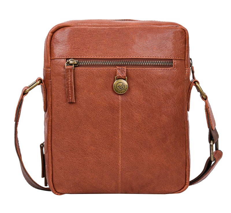 ANTONIO VALERIA Alex Washed Redwood Leather Crossbody Bag - Image 5