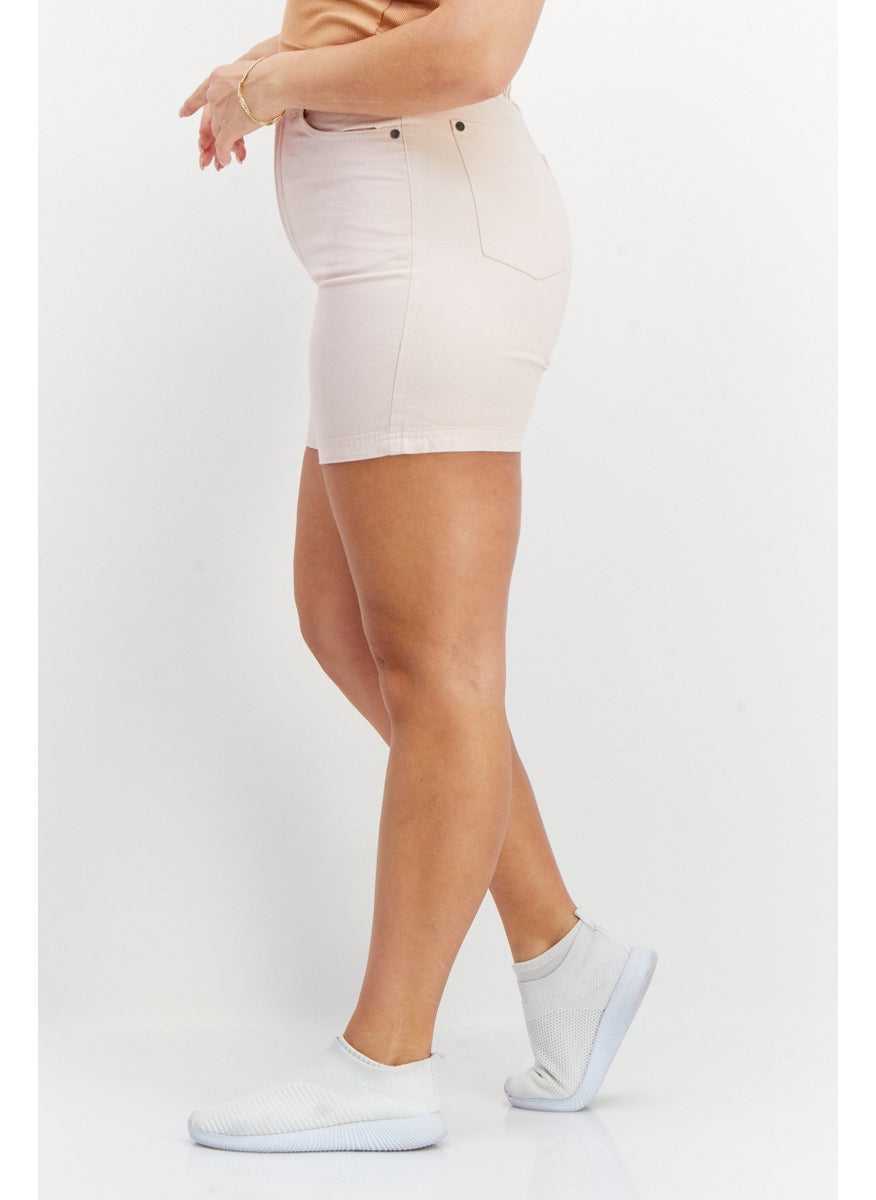 rvca Women Plain Denim Short, Light Pink  - Image 2