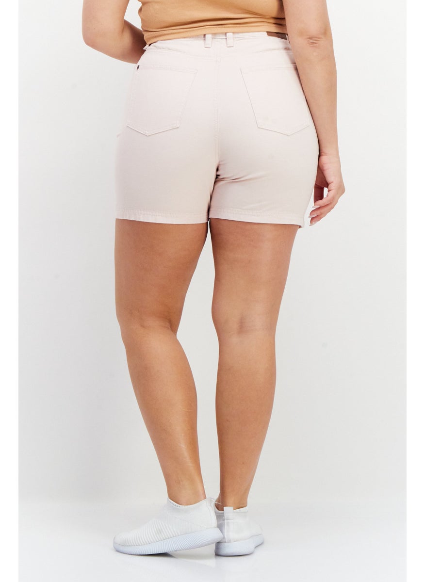 rvca Women Plain Denim Short, Light Pink  - Image 4