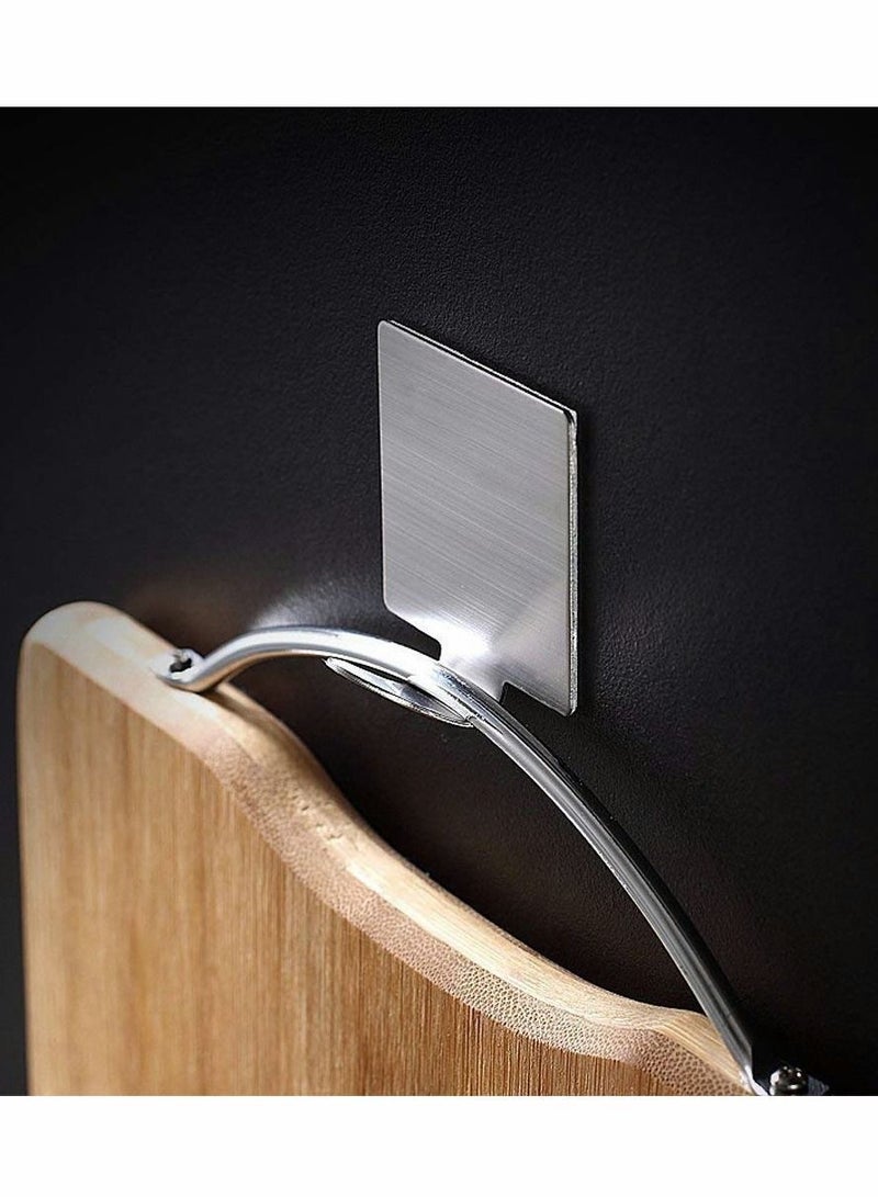 Stainless Steel Sticky Hook Strong Hook, Key Small Mini For Kitchen Door Back Bathroom Garage - 12 Pcs - Image 2