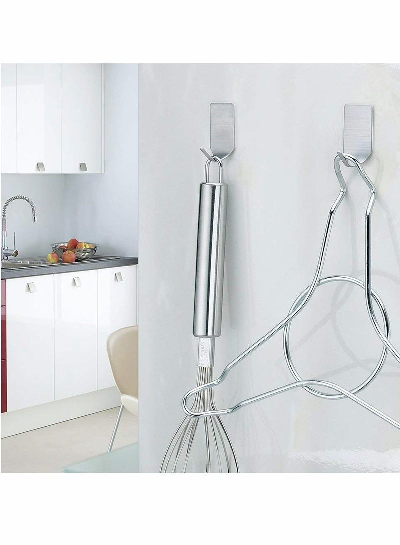 Stainless Steel Sticky Hook Strong Hook, Key Small Mini For Kitchen Door Back Bathroom Garage - 12 Pcs - Image 3