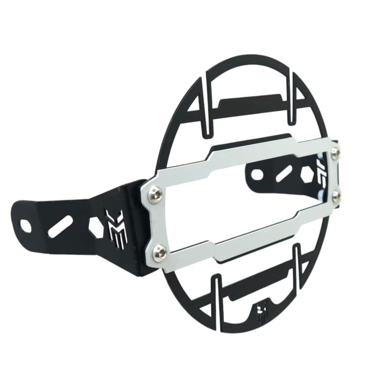 Milachin Motorcycle Headlight Guard |Grill | Jaali, Metal Grille Protector and Durable for Meteor 350, Black and Grey. - Image 4