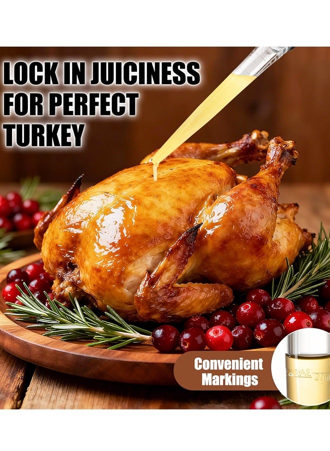 Large Turkey Baster, Heat Resistant Silicone Syringe with Cleaning Brush, Dishwasher Safe - Image 3