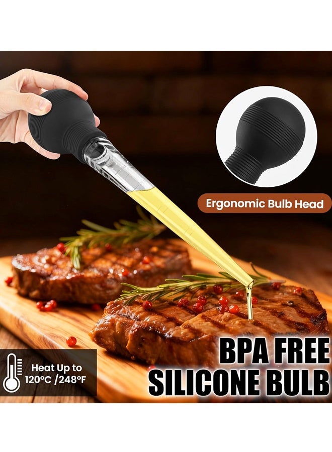 Large Turkey Baster, Heat Resistant Silicone Syringe with Cleaning Brush, Dishwasher Safe - Image 5