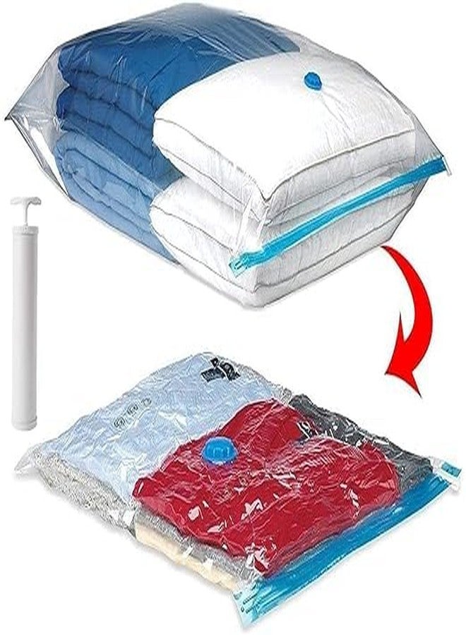 BOTIST Vacuum Bags for Travel with Hand PumpAirtight Reusable Space Saver Compression Storage Bags for Packing, Vaccine Sealer Bags with Ziplock for Clothes pack of 5 - Image 4