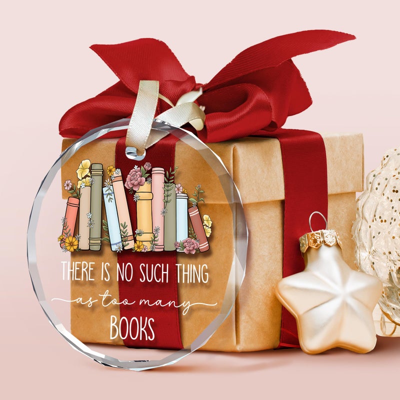 TEEBIM هدايا عشاق الكتب - هدايا لعشاق الكتب - هدايا لعشاق الكتب نساء الرجال - هدايا نادي الكتب الديدان هدايا - كتاب شجرة مكتبة أمين مكتبة زخرفة - عاشق الكتب زخرفة عيد الميلاد - زخرفة زجاجية - Image 3