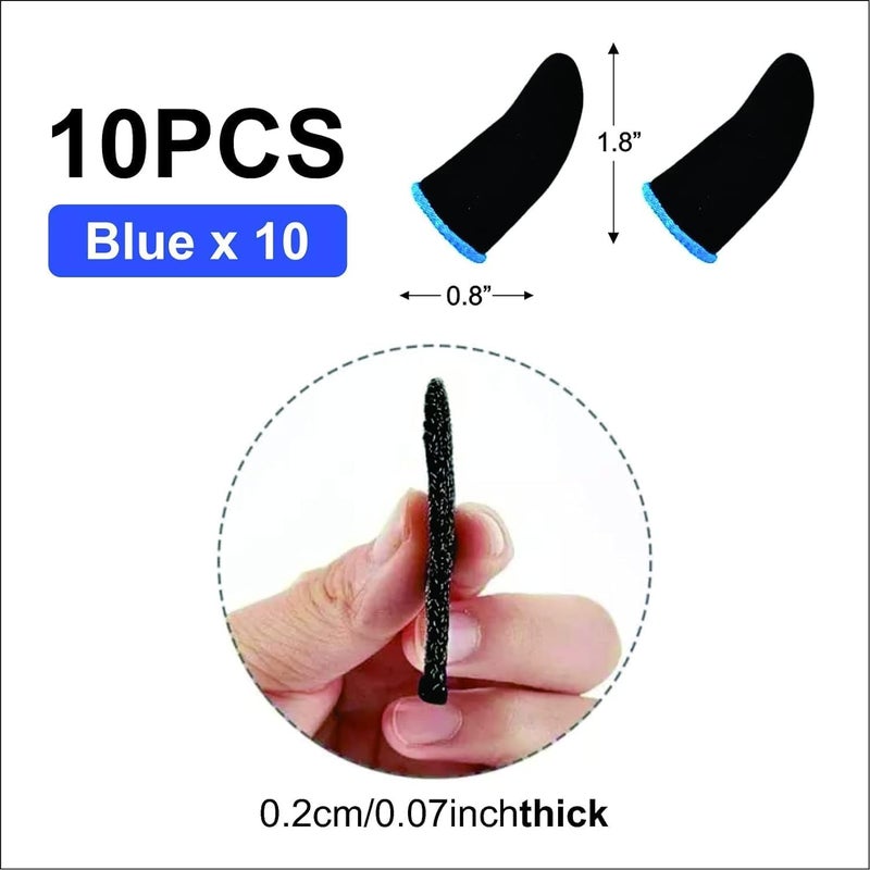 CERLINK 12 قطعة أكمام أصابع الألعاب المحمولة لقفازات الإبهام PUBG مضادة للانزلاق ومقاومة للعرق شاشة اللمس الاحترافية لألعاب الهاتف المحمول (عبوة من 12 قطعة) - Image 5