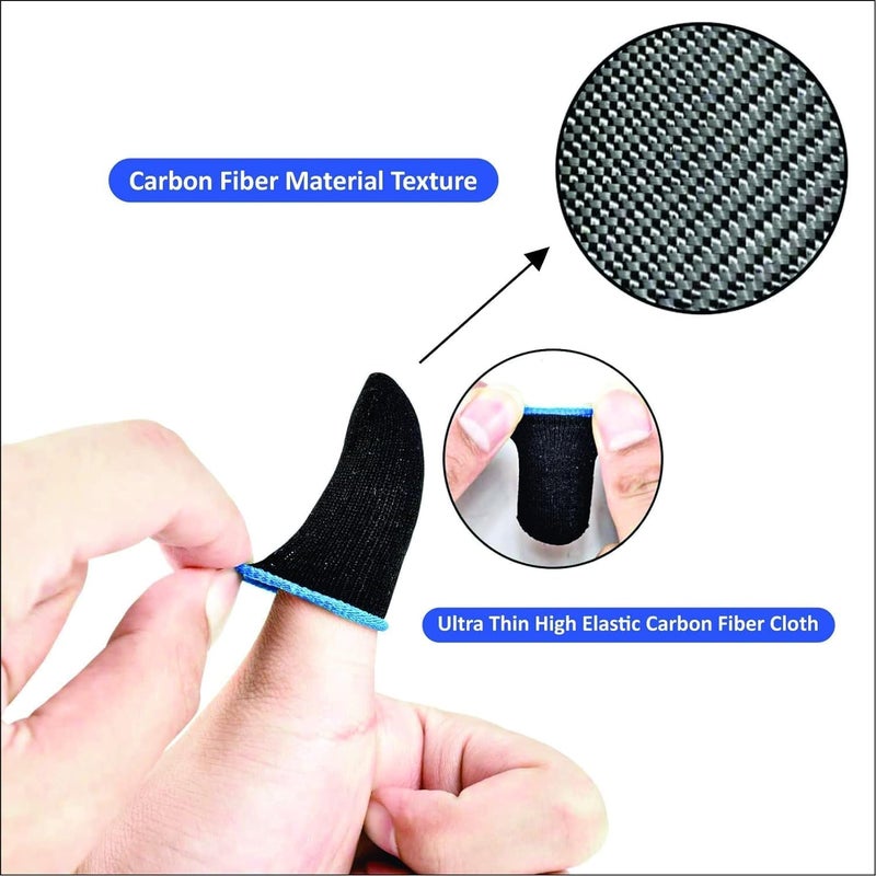 CERLINK 12 قطعة أكمام أصابع الألعاب المحمولة لقفازات الإبهام PUBG مضادة للانزلاق ومقاومة للعرق شاشة اللمس الاحترافية لألعاب الهاتف المحمول (عبوة من 12 قطعة) - Image 4