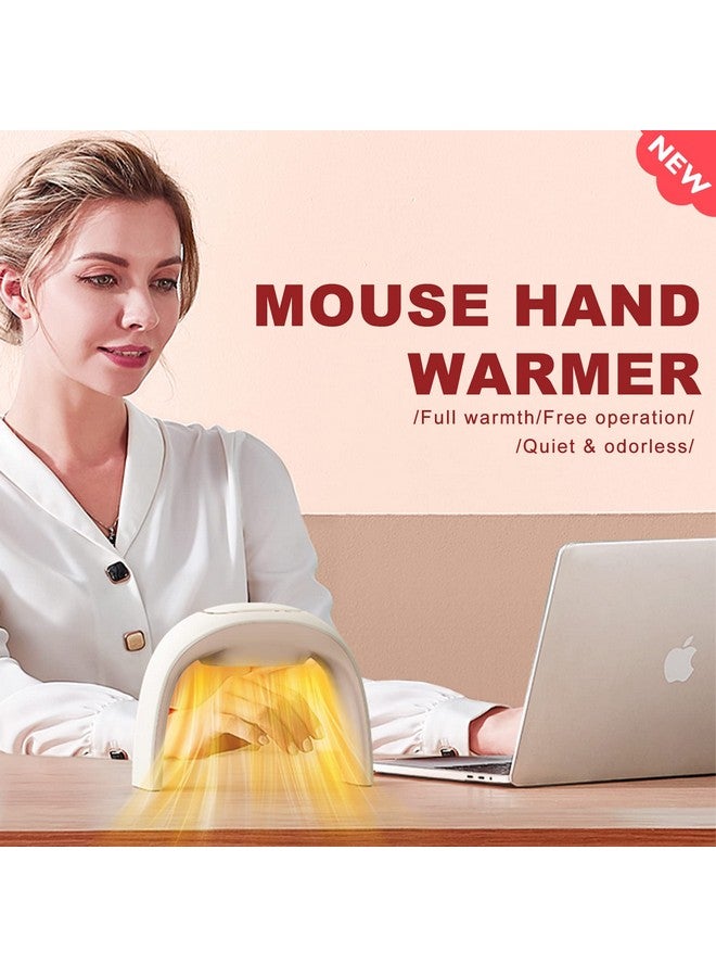 xuenair Mouse Pad Hand Warmer, [ Upgraded Chip, Longer Lifespan]110V Heated Desk Warmer For Office Gaming Adjustable Temperature With 5Ft Cable,Xuenair Desktop Hand Warmer For Kids Men And Women--White - Image 3