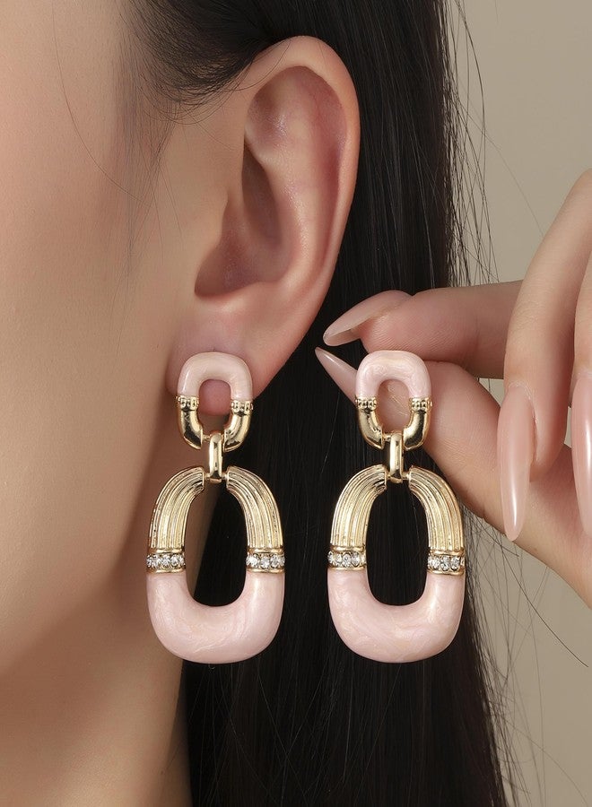 SALTY Pack of 2 Mauve Luxury Gold Earring for Women | Stylish Fashion Jewellery | Accessories for Girls | Minimal Jewelry | Ideal for Gifting | Marriage, Birthday | Gift for Valentine Day - Image 4