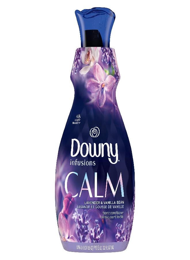 Downy Downy Infusions Liquid Fabric Softener, Calm, Lavender & Vanilla Bean, 32 fl oz  - Image 1