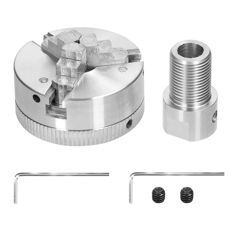Lathe Chuck 3 Jaws/4 Jaws Manual Self-Centering Mounting Bolt for Grinding Milling Turning Machine - Image 1