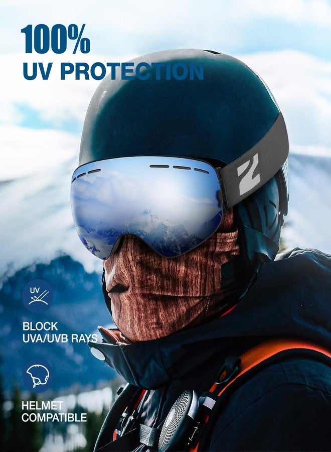 ZIONOR X Ski Snowboard Snow Goggles OTG Design for Men & Women with Spherical Detachable Lens UV Protection Anti-Fog - Image 3