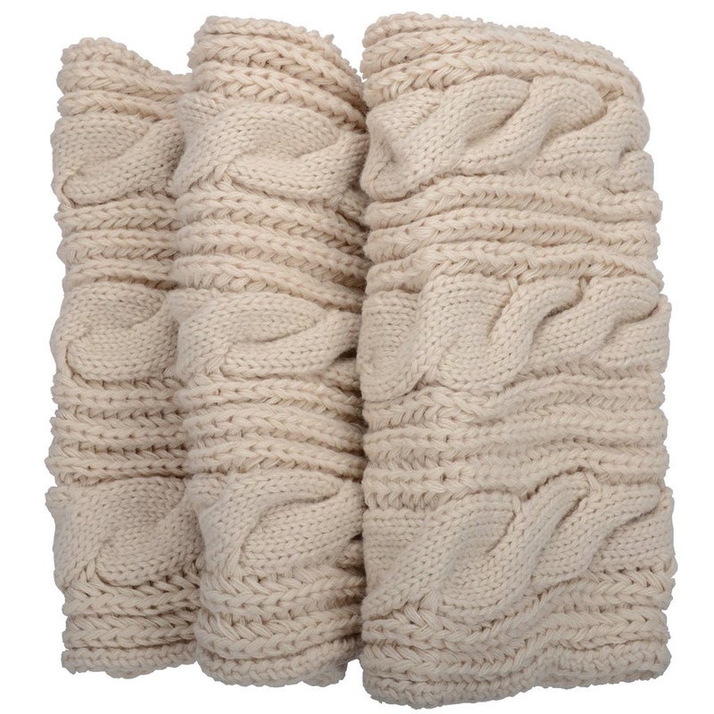 NEOSAN Womens Thick Ribbed Knit Winter Infinity Circle Loop Scarf Twist Khaki - Image 2