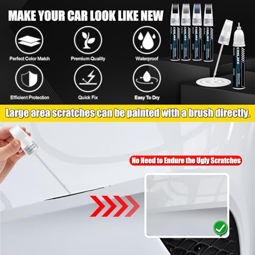 COSLAKE Car Touch Up Paint(Black(040/9040)) for Mercedes-Benz, Car Paint Scratch Repair Kit, Quick & Easy Solution to Repair, 2 in 1 Scratch Remover Pen with Color-Matched - Image 4