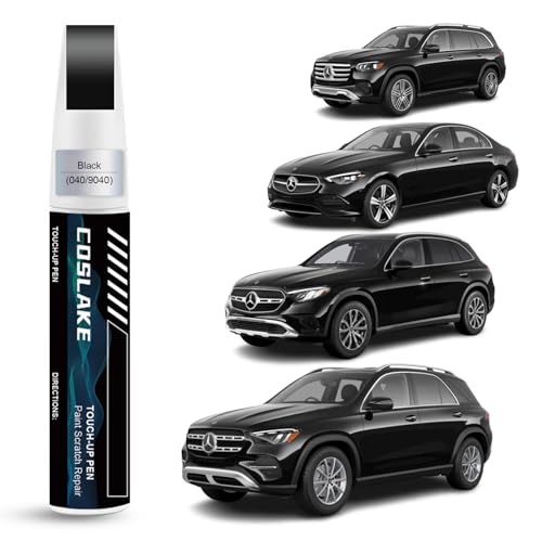 COSLAKE Car Touch Up Paint(Black(040/9040)) for Mercedes-Benz, Car Paint Scratch Repair Kit, Quick & Easy Solution to Repair, 2 in 1 Scratch Remover Pen with Color-Matched - Image 1