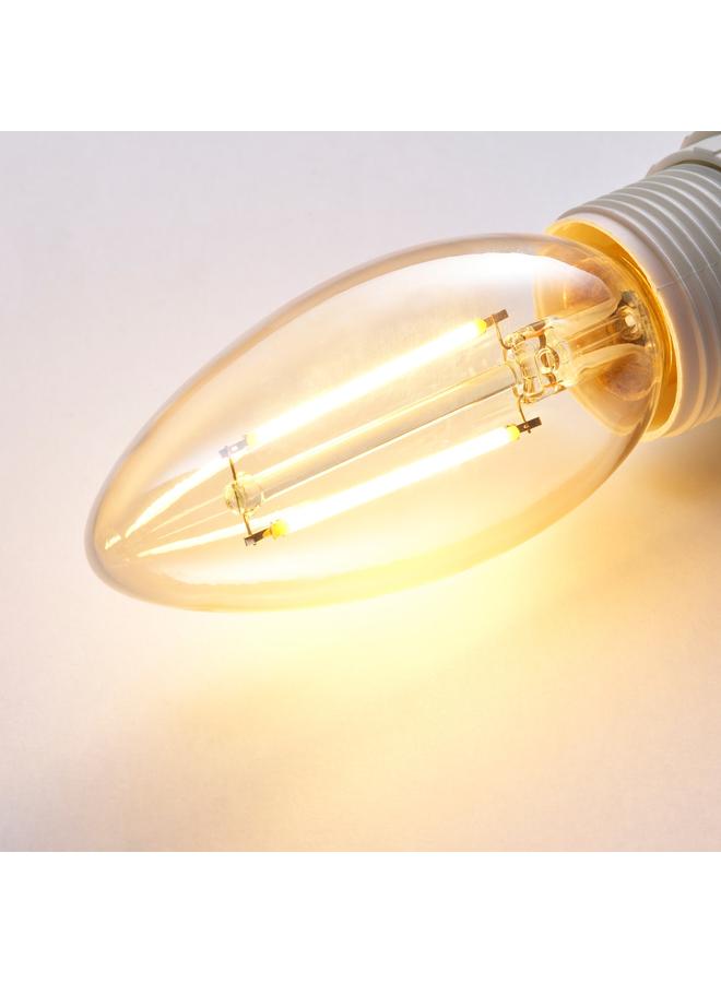 Zaboon Led Bulb E14 210 Lumen, Dimmable/Chandelier Brown Clear Glass - Image 3