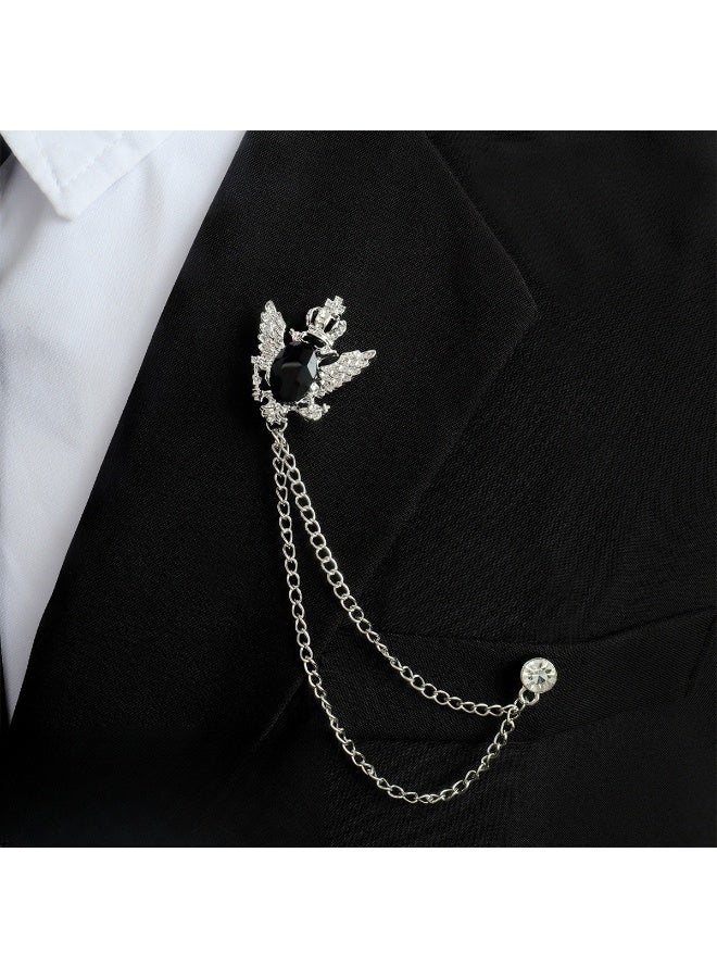 Mark Fairwhale Retro Fashion Baroque Rhinestone Chain Brooch 