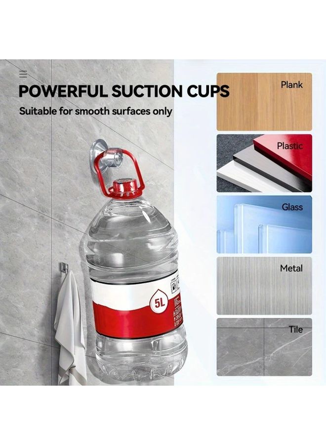 24 قطعة خطاف شفاط دوار للمكسرات متين بدون حفر لاصق مفرغ الهواء للمطبخ والحمام - Image 4