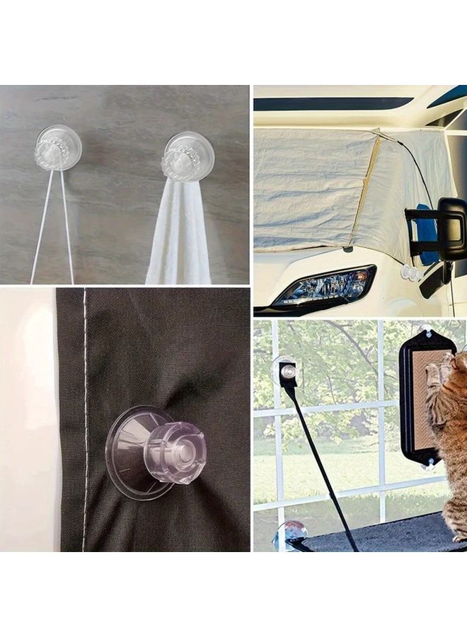 24 قطعة خطاف شفاط دوار للمكسرات متين بدون حفر لاصق مفرغ الهواء للمطبخ والحمام - Image 5